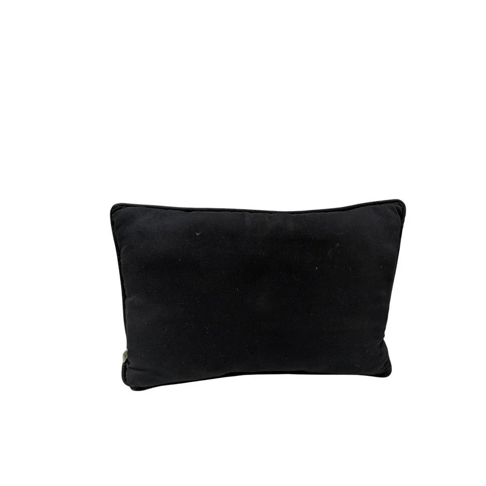 Toy Works Puppy Dog Accent Pillow Elley 2004 Art Black Cream Small Decorative